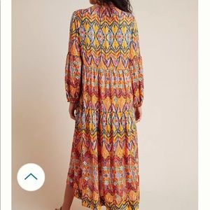 Anthropologie Maeve Tamarind Tiered Maxi Dress